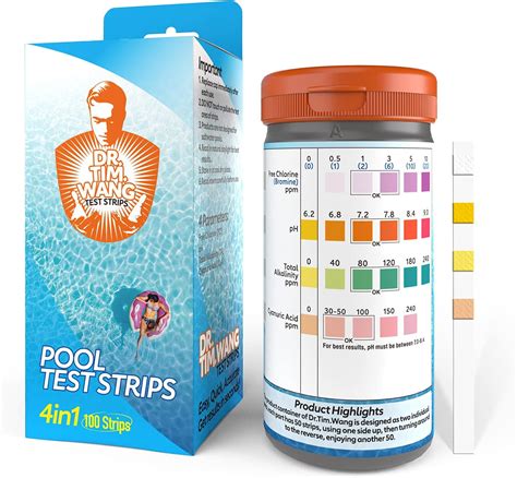 pool and spa reading test strips